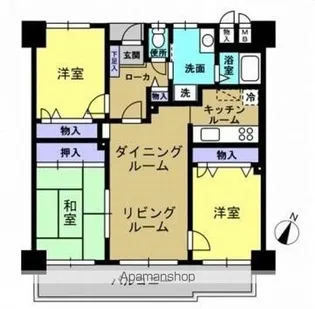 サーパス浜ノ町Ⅱ【205号室】の間取り