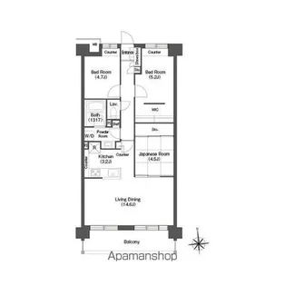 コンフォリア高島平【3階】の間取り