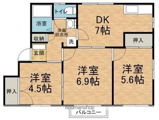 タウニー樹里D【201号室】の間取り