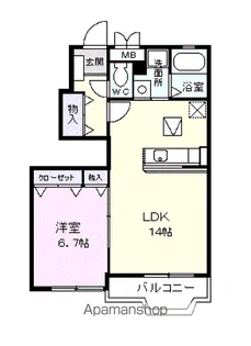 セレノアロッジオ【1階】の間取り