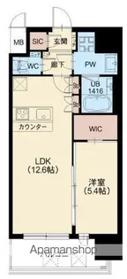 スプランディッド新大阪VII【10階】の間取り