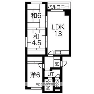 ドミ西野【3階】の間取り