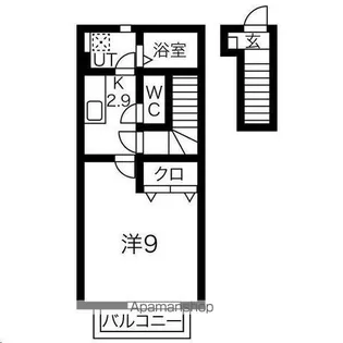 プロパティー長町B【2階】の間取り