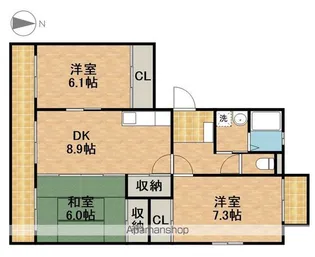 エクレールA【3階】の間取り