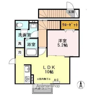 東京都福生市大字福生【アパート】の間取り