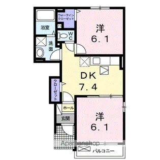 ノース プラシャ−ンティ【1階】の間取り