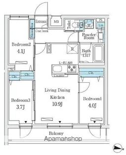 東京都中野区本町5丁目【マンション】の間取り