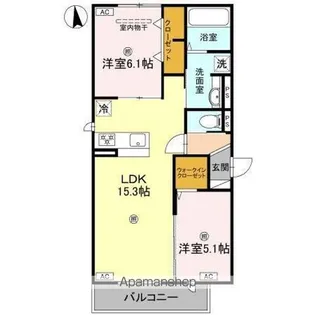 パサログランデ中安井【301号室】の間取り