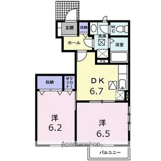 グラスランド レジデンス F【1階】の間取り