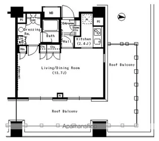 パークアクシス浜松町【11階】の間取り