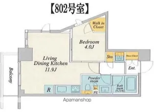 クレストコート目白新坂レジデンス【8階】の間取り