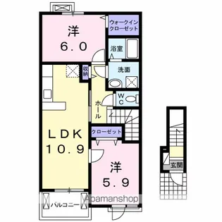 ヴィラウェスト軽井沢【2階】の間取り
