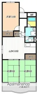油屋ハイツ中野【4階】の間取り