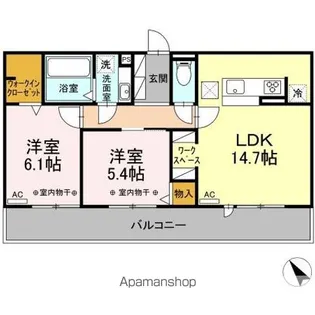 ルミエール A【1階】の間取り