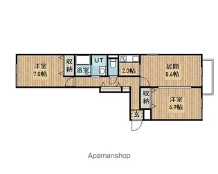 ファーストレジデンスはんのき公園前B棟【301号室】の間取り