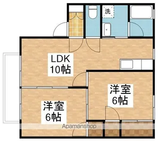 フルーヴ松波【1階】の間取り