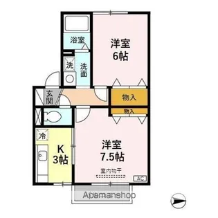 ウエスト ビレッジ A【2階】の間取り