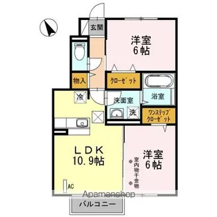 フォボス桜木 I【102号室】の間取り