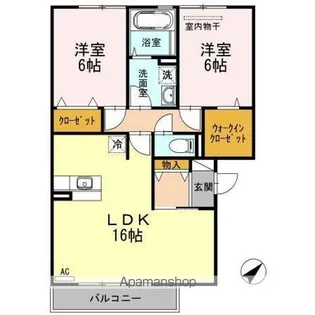 あけぼの6番館やまさ B棟【3階】の間取り