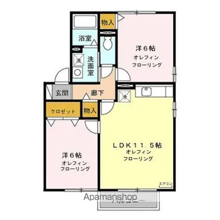 クラテールN ABC【2階】の間取り