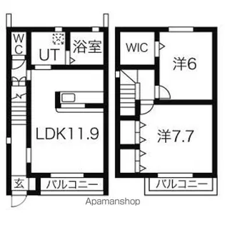 カーサグランデ(鶴巻)【1階】の間取り