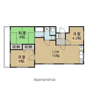 サンハイツ白鷺B棟【1階】の間取り