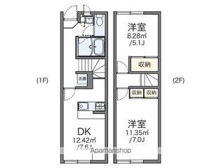 レオパレスパークハイム【111号室】の間取り