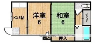 グランコート西大寺2番館【3階】の間取り