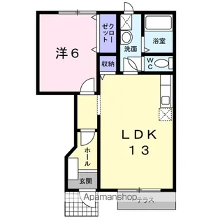 アルカサール幸 B【1階】の間取り