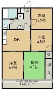 プリンスハイツ【3階】の間取り