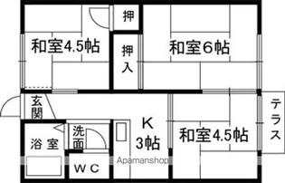 ハイツ松本【1階】の間取り