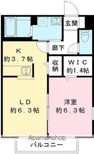 アネックスアリュー I【103号室号室】の間取り
