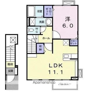 土岐スプリングス A【2階】の間取り