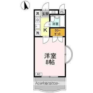 サンハイツ沖浜【4階】の間取り