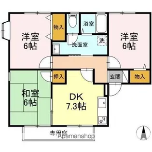 アンプルール A棟【101号室】の間取り