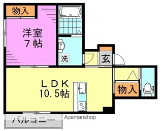 パークハイツ方南町【1階】の間取り