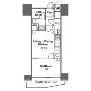 La Vita Aoi【8階】の間取り