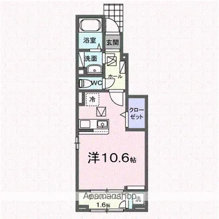 愛媛県新居浜市下泉町1丁目【アパート】の間取り