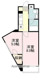 ヴィラマール河原町【201号室】の間取り