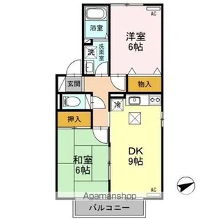 ウォーター・シールド A【1階】の間取り