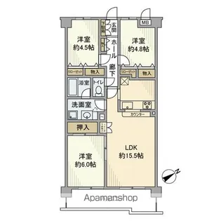 グリーンビレッジ姉ケ崎【2階】の間取り