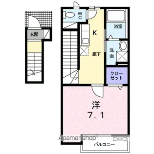 メゾン ラ リーブ【2階】の間取り