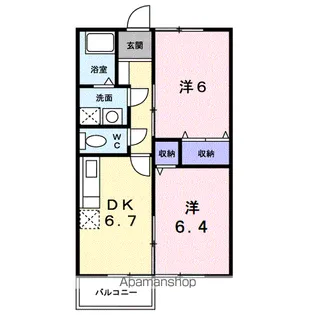 ブライトプラッツA【2階】の間取り
