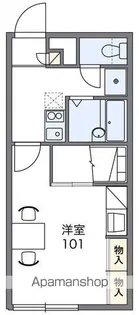 レオパレスサンジェルマン浜茄子【208号室】の間取り