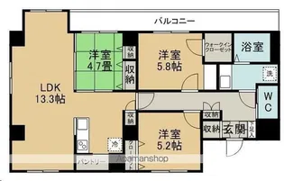 シャルム薬師堂ル・ポン【6階】の間取り