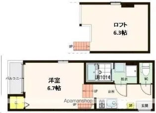 STAGE金城【205号室】の間取り