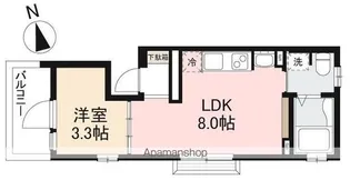 宮脇町レジデンス【3階】の間取り
