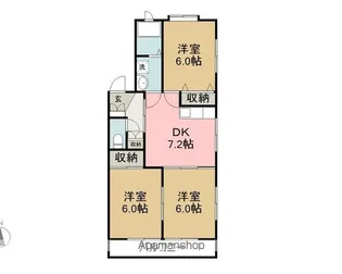 レジデンスK A棟【1階】の間取り