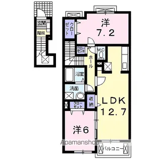 エヴァーグリーン アース 21【2階】の間取り