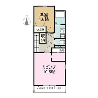 スプリングライトⅡ【202号室】の間取り